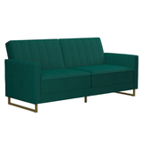 Skylar Coil Futon Modern Sofa Bed and Couch-Velvet