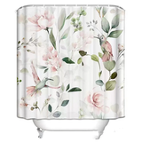 Watercolor Floral Shower Curtain,Flower Shower Curtain