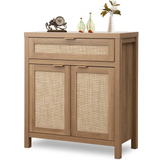 Sideboard Buffet Cabinet Rattan Credenza Storage Cabinet