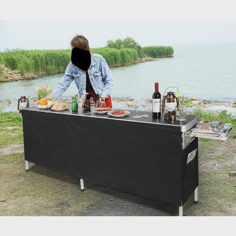 Winon Rectangular Outdoor Folding Bar Table