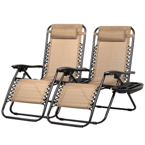 Set of 2 Relaxing Recliners Patio Chairs