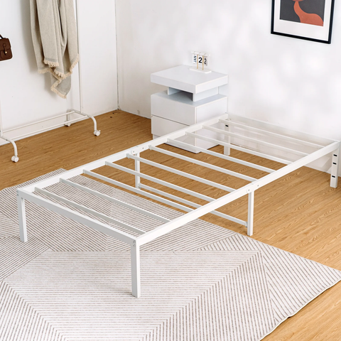 Twin Metal Bed Frame with Under Bed Storage 14 Inch