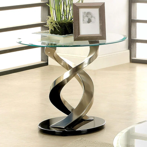 Glass Top End Table