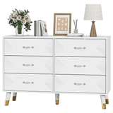 6 Drawer Dresser for Bedroom,Modern Wood Dresser