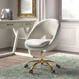 Louise Velvet Modern Task Chair with Ergonomic Design