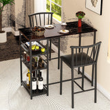 Dining Table Set Small Bar Table Kitchen and Chairs Set