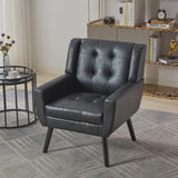 Tufted Upholstered Wide Back Armchair