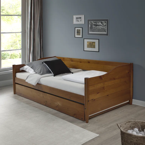 Anayelli Solid Wood Classic Daybed with Trundle