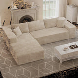 2 - Piece Corduroy Sofa-Left Hand Facing