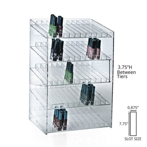 5 Tier 60 Comp. Cosmetic Nail Polish Display 12"W x 8.5"D x 18.5"H