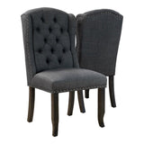 Sinuata Fabric Tufted Side Chair