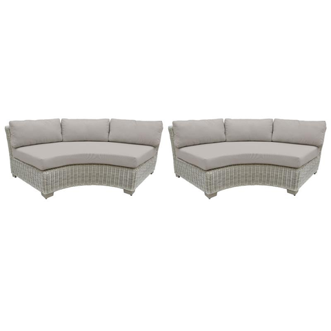 Curved Wicker Armless Sofa 2 Per Box