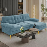 Convertible Sectional Sofa Couch, Convertible L Shaped Couch with Reversible Chaise