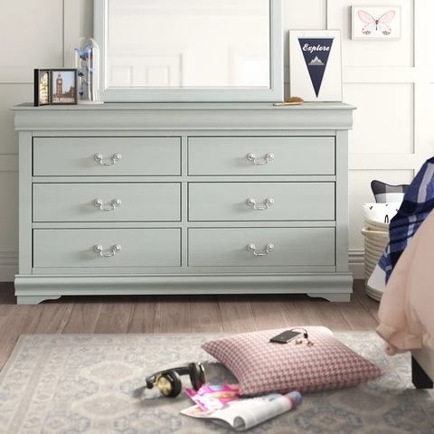 Sophia 60'' Wide 6 -Drawer Double Dresser