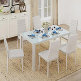 Aiho Rectanglar Kitchen Dining Table Set for 6 for Dining Room