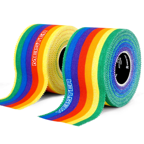 Meister Elite Athletic Tape - Breathable High-Adhesive Trainer's Tape - 2 Roll Pack - Pride Flag