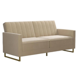 Skylar Coil Futon Modern Sofa Bed and Couch-Velvet