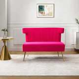 Velvet Loveseat Sofa 2 Seat Wingback Accent Chairs