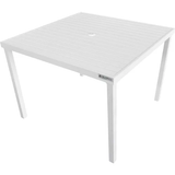 40" Square Aluminum Slatted Dining Table