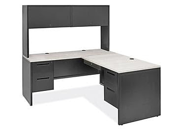 Industrial Office L-Desk with Hutch - 66 x 72”