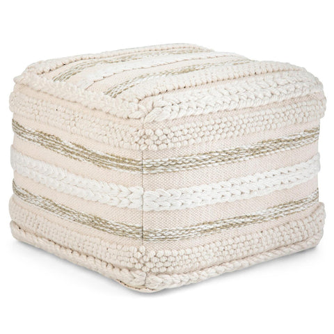 Simpli Home Sommer Boho Square Pouf