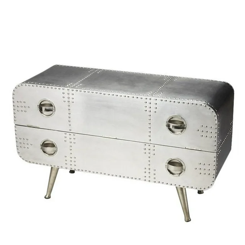 Console Accent Chest in Silver