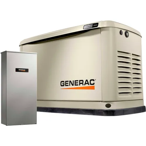 Generac® 7172 - 10/9 kW 120/240V 1 Phase Air-Cooled Standby Generator, NG/LP, Aluminum Enclosure