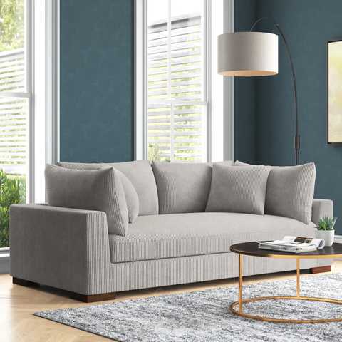 Alcantara 89.5" Square Arm Sofa