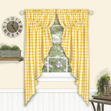 Achim Traditional Plaid Rod Pocket Light Filtering Curtain Set, 72.00" x 63.00"