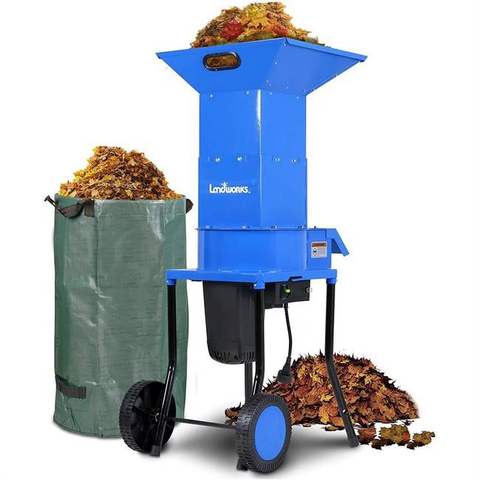 Landworks Electric Leaf Shredder & Mulcher - 3 Steel Blades, 120V Corded