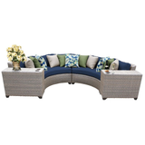 4 Piece Patio Wicker Sectional Set