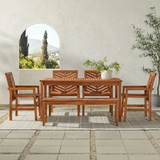 Alfonsi 7 - Person Rectangular Outdoor Dining Set