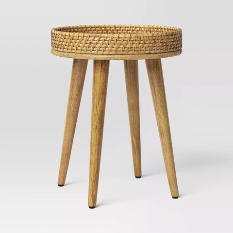 Round Natural Woven Accent Table - Threshold™