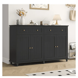 Kitchen Buffet Cabinet, 4-Doors 2 Large Drawers Wood Sideboard Storage Cabinet