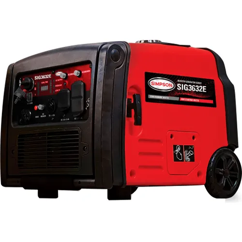 Simpson® 3200W Portable Inverter Generator, Red