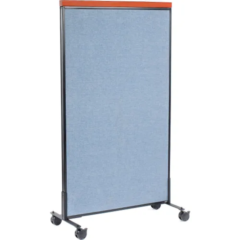 Interion® Mobile Deluxe Office Partition Panel, 36-1/4"W x 64-1/2"H