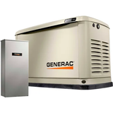 Generac 7043,19.5/22kW,120/240 1-Phase,Air Cooled Guardian Generator,NG/LP,Alum Encl.,200A SE Switch