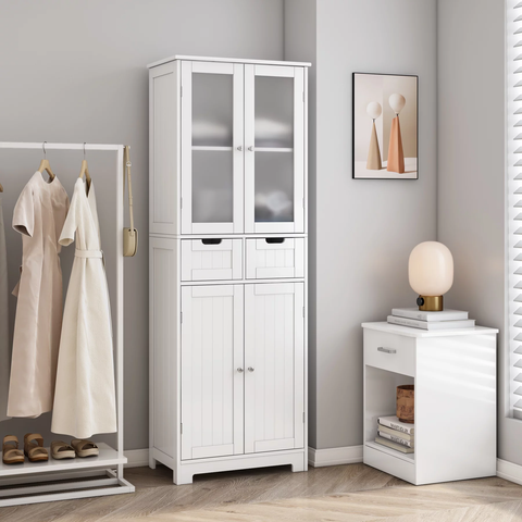 4 Doors Linen Storage Cabinet