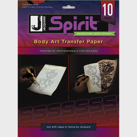 Body Art Transfer Paper 10 Sheets/Pkg-8.375"X11.875"