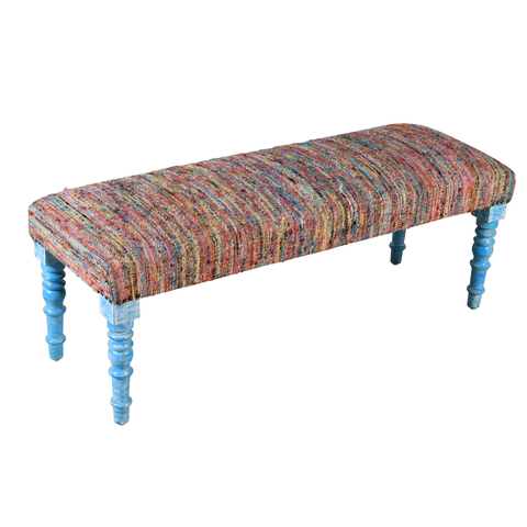 LR Home Rainbow Upholstered Indoor Accent Bench