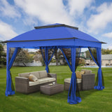 11'x11' Pop-Up Instant Gazebo Tent with Mosquito Netting Outdoor Canopy Shelter