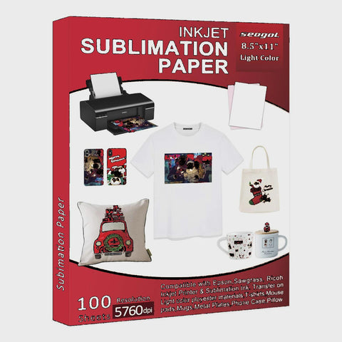 Sublimation Paper 100 Sheets 8.5 x 11 Inches 125gsm