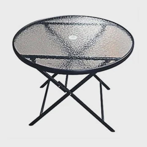 Marbella Glass Top Dining Table with Umbrella Hole