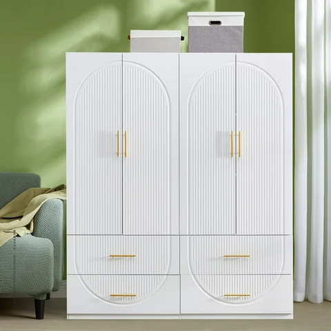 4-Door Wardrobe Armoire Closet