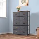 Dextrus Dressers with 10 Drawers - Fabric Storage Tower