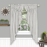 Achim Traditional Plaid Rod Pocket Light Filtering Curtain Set, 72.00" x 63.00"