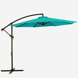 JUSTLET 10' Outdoor Hanging Offset Cantilever Umbrella for Patio(No Base),