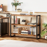 Industrial 3 Shelf Bookcase for Living Room 35.4" H