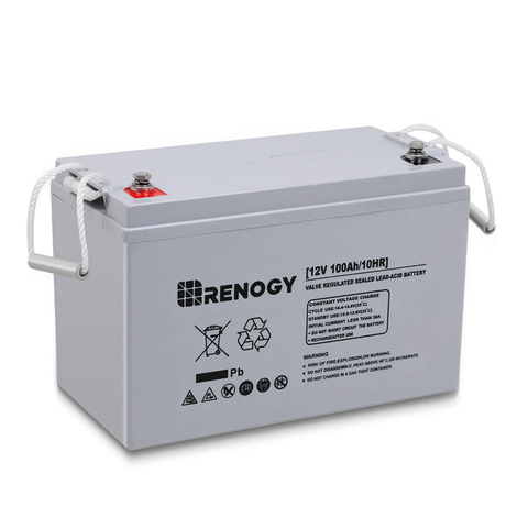 Renogy Deep Cycle AGM Battery 12 Volt 100Ah, Home Improvement Renewable Energy for Marine