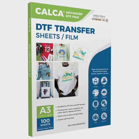 CALCA DTF Transfer Film A3 PET Film Direct to Transfer Film Heat Transfer Paper 100 Sheets